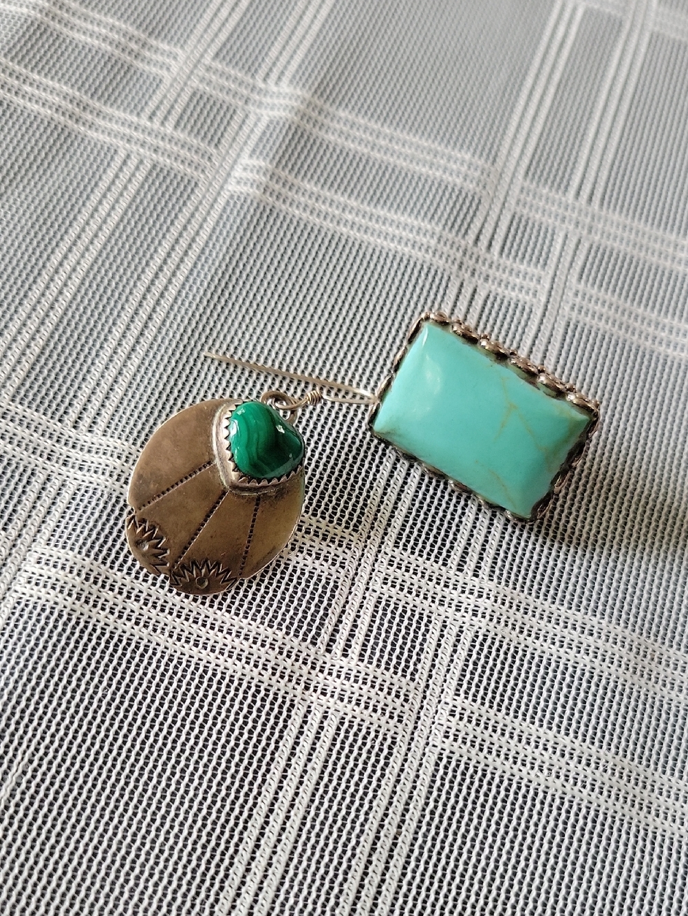 Sterling Silver and Turquoise Stones For Repurposing